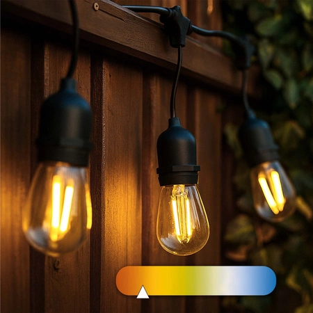 Girlanda świetlna LED Ogrodowa 10m 10x E27 LEDLUX