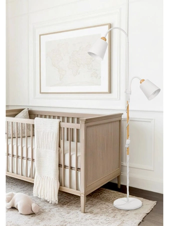 Lampa Podłogowa stojąca 2xE27 nowoczesna Regulowana do salonu Loft LPD-005 WHITE E27 LEDLUX