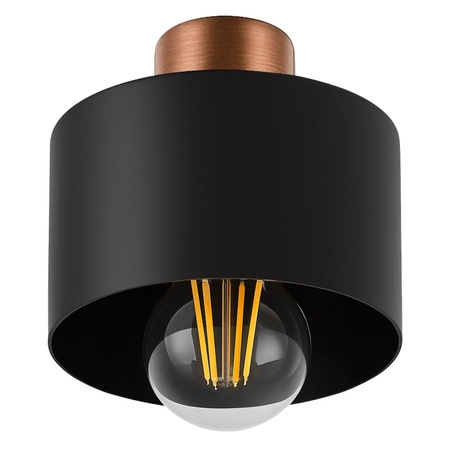 Lampa Sufitowa LX- 1040 Czarna + Miedź 3x E27 LEDLUX