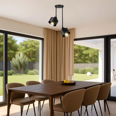 Lampa Sufitowa LX- 1032 Czarna 2x E27 LEDLUX