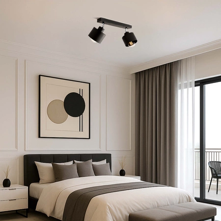 Lampa Sufitowa LX- 1107 Czarna 2x E27 LEDLUX