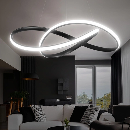 Lampa Sufitowa Wisząca LED LX-917 44W Czarna biała neutralna LEDLUX