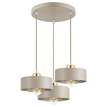 Lampa Wisząca Sufitowa Plafon Żyrandol Beżowa Ecru Kaszmir Loft Edison LX1185