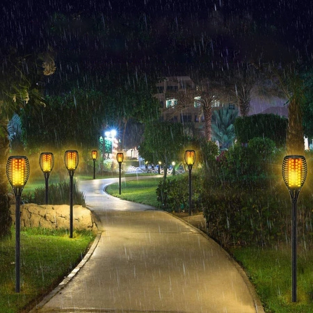 4x Lampa Solarna Ogrodowa Pochodnia Ogień efekt płomienia wbijana latarnia LSOL-005 LEDLUX