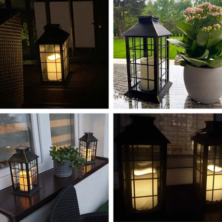 2x Latarenka ogrodowa LED SOLARNA Lampion Latarnia Znicz LSOL-006 LEDLUX