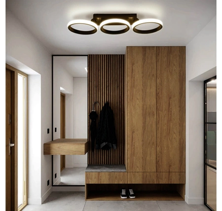 Lampa Sufitowa Wisząca LED Geometryczna LX- 954 54W+ Pilot Czarna 3000k-6000k LEDLUX