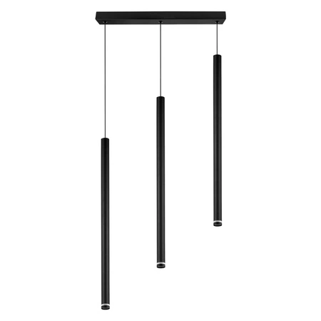Lampa Sufitowa Wisząca Plafon Żyrandol Tuba Sopel Czarna 3x G9 Modern LX-1166 LEDLUX