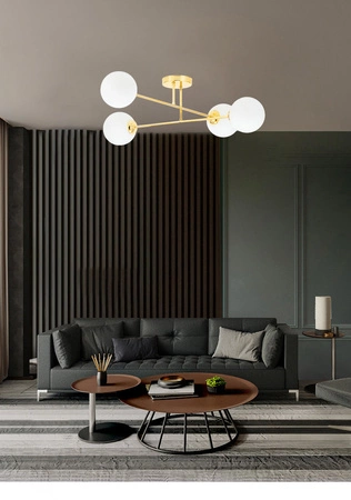 Lampa Sufitowa LX- 1404 Złota 4x E27 LEDLUX