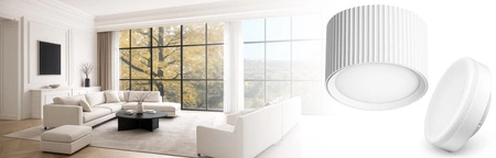 OPRAWA NATYNKOWA Sufitowa HALOGENOWA TUBA LED GX53 Walec SPOT Nowoczesna OPN-013 WHITE