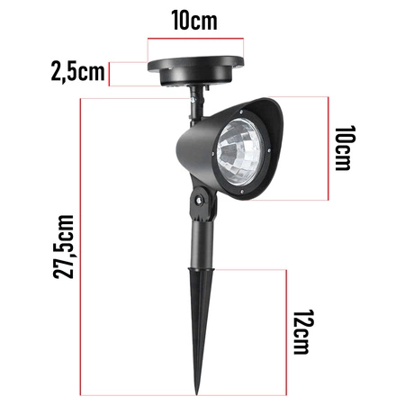 Reflektor Ogrodowy LED Wbijany SOLARNY Szpikulec Lampa Solarna LSOL-037 LEDLUX