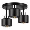 Lampa Sufitowa LX- 1020 Czarna + Chrom 3x E27 LEDLUX