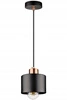 Lampa Wisząca LX- 1037 Czarna + Miedź 1x E27 LEDLUX