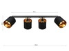 Lampa Sufitowa LX- 1280 Czarna + Złoto 4x E27 LEDLUX