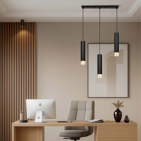 Lampa Wisząca LX-1413 Czarna + Złoto 3x GU10 LEDLUX