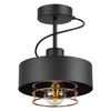 Lampa Sufitowa LX- 1259 Czarna + Miedź 1x E27 LEDLUX