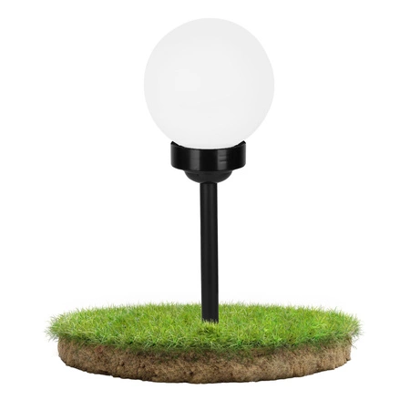Lampa Solarna LED biała kula 15cm LSOL-002 LEDLUX
