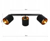 Lampa Sufitowa LX- 1268 Czarna + Złoto 3x E27 LEDLUX