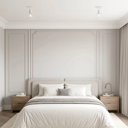 LAMPA SUFITOWA LED Wisząca Biała LOFT Modern do salonu Premium LX1021