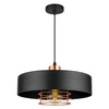 Lampa Wiszącva LX- 1127 Czarna + Miedź 1x E27 LEDLUX