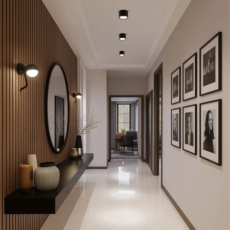 OPRAWA NATYNKOWA Sufitowa HALOGENOWA TUBA LED GX53 Walec SPOT Nowoczesna OPN-014 Czarna