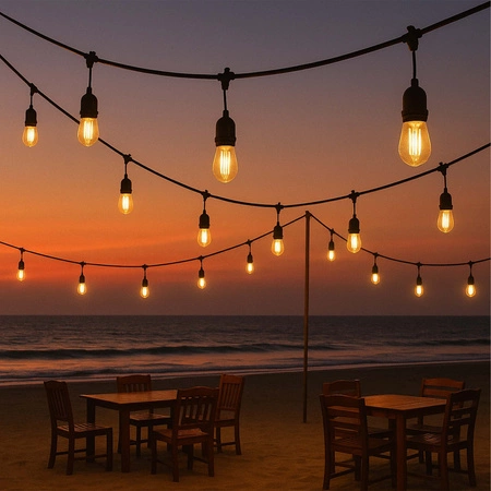 Girlanda świetlna LED Ogrodowa 20m 20x E27 LEDLUX