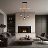 Lampa Wiszaca LX- 1368 Czarna + Drewno 3x E27 LEDLUX