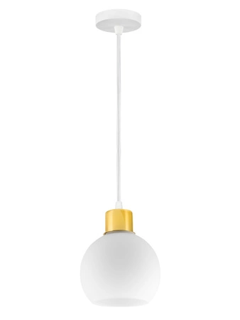 Lampa sufitowa zwis biała złota 1x E27 nowoczesna LX-1063 LEDLUX