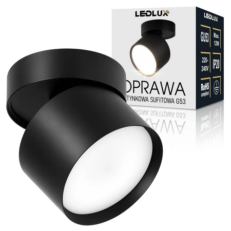 Oprawa Sufitowa Halogenowa Lampa LED GX53 Spot Ruchoma Kinkiet Reflektor OPN-016 BLACK