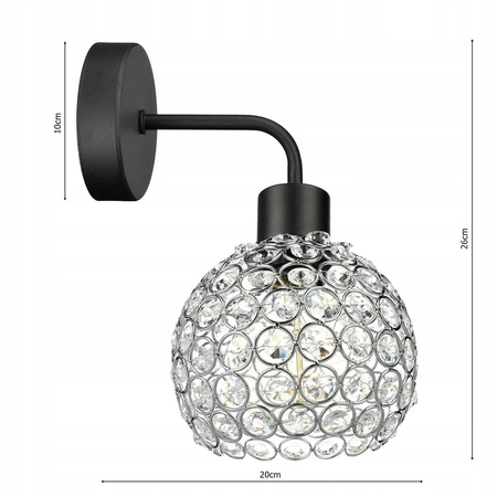 Kinkiet Lampa Ścienna LX- 1184 Kryształ 1x E27 LEDLUX