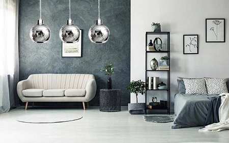 Lampa Wisząca LX- 1004 Srebrna 3x E27 LEDLUX