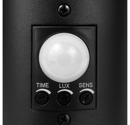 Lampa Ogrodowa Stojąca LED Słupek Zewnętrzny Oświetleniowy E27 LX-710 BLACK 65cm PIR