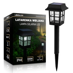 Lampa Solarna Ogrodowa LED Słupek Wbijana Czujnik Zmierzchu Do Ogrodu 6000K LSOL-057 LEDLUX