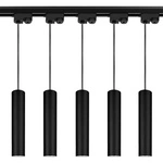 Zestaw Szyna Oświetleniowa Listwa 2m Czarna + 5x Reflektor Szynowy LampaTuba Czarny LEDLUX