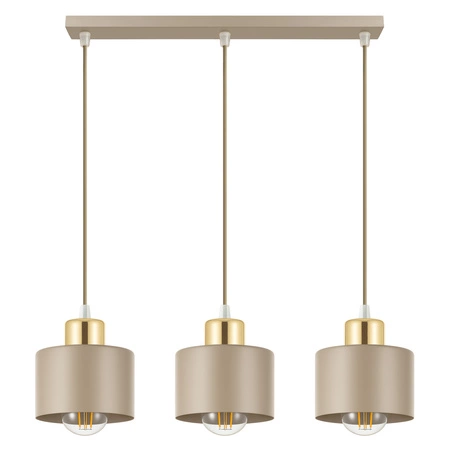 Lampa wisząca sufitowa nowoczesna 3xE27 ZŁOTA beżowa GLAMOUR nowoczesna LX-1035