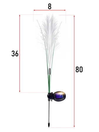 4x LAMPA SOLARNA OGRODOWA LED TRAWA PAMPASOWA Sztuczne Kwiaty Lampki LSOL-052 LEDLUX