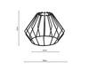 Lampa Wiszaca LX- 1395 Czarna + Drewno 3x E27 LEDLUX
