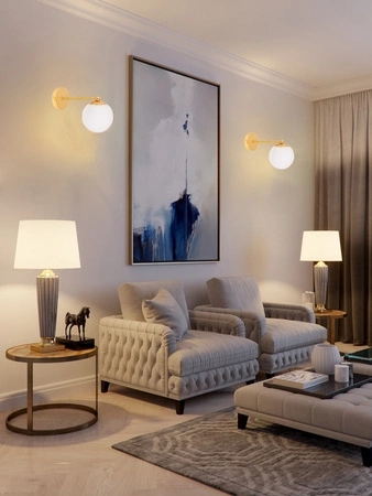 Kinkiet Lampa Ścienna Lx- 1408 Złota 1x E27 LEDLUX