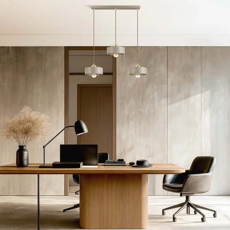 Lampa Wisząca Sufitowa Plafon Żyrandol Beżowa Ecru Kaszmir Loft Edison LX1186