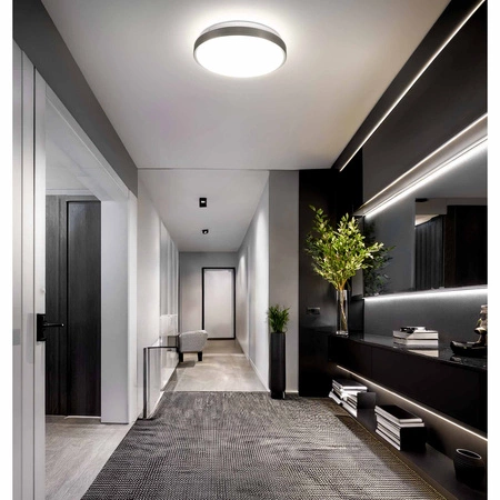 Plafon Lampa Sufitowa LX- 923 Biała- Srebrna 2x E27 LEDLUX