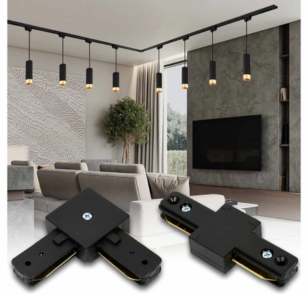 Zestaw szynowy Szyna 1m + 3x Lampa LED GU10 Czarnozłota LX-8471Tuba PREMIUM LEDLUX