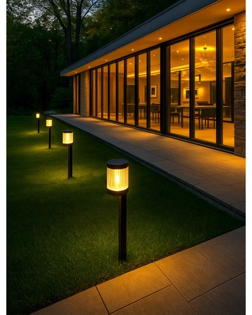 Lampa solarna Ogrodowa wbijana Stojąca LED słupek ogrodowy latarnia LSOL-060