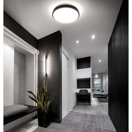 Zestaw Plafon Lampa Sufitowa LX- 924 Biały-Czarny + 2x Żarówka LED E27 A60 10W = 100W 1000lm 4000K LEDLUX