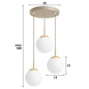 Lampa wisząca sufitowa szklane kule 4xE27 ZŁOTA beżowa GLAMOUR nowoczesna LX1424