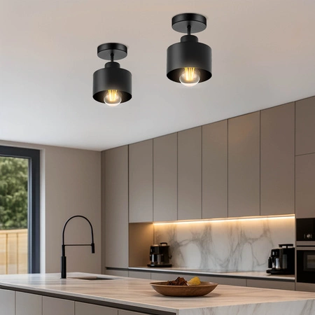 Lampa Sufitowa LX- 1038 Czarna 1x E27 LEDLUX