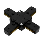 Łącznik Krzyżowy do Szyn Oświetleniowych LED typ X Czarny LEDLUX