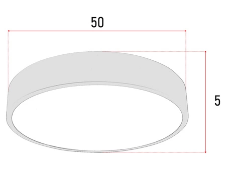 Plafon Lampa Sufitowa LX- 940 Czarny 50W 4000K LEDLUX