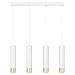 Lampa Wisząca LX-1415 Biała + Złoto 4x GU10 LEDLUX