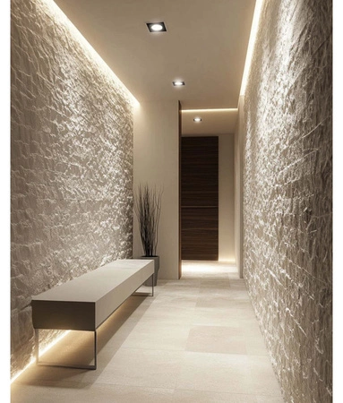 Zestaw Oprawa Halogenowa CT- 001 Czarna Kwadratowa + Żarówka GU10 4,5W biała ciepła LEDLUX