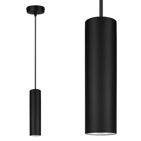 Lampa Sufitowa wisząca LED Tuba Czarna LEDLUX nowoczesna Gu10 LX-1355 Czarna 1x GU10 LEDLUX