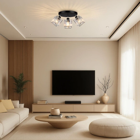 Lampa Sufitowa LX- 1193 Czarna 3x E27 LEDLUX